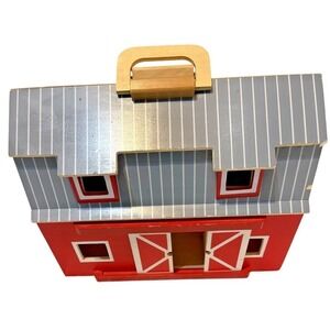 Melissa & Doug (3700) Fold and Go 2 Stories Wooden Barn 13.5 L X 10.5 H X 7.5 W